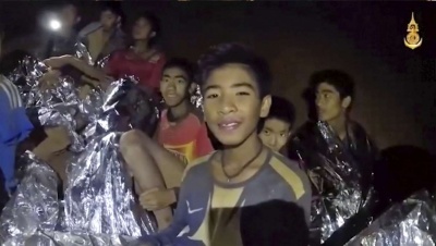 Boys in Thailand cave